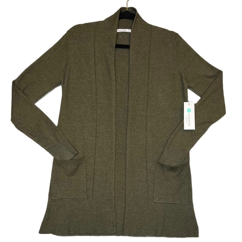 NWT Pink Clover Women’s Army Green Cardigan Long Sleeve